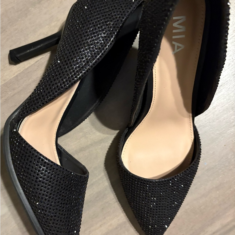 MIA Sparkling Black Heels
